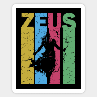 Zeus - The God of Thunder - Retro Typographic Design Magnet
